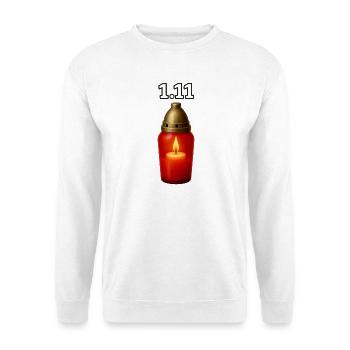 Rote Trauerlaterne 1.11 – Allerheiligen - Unisex Pullover - Weiß - Vorne - Alina (178cm) & Michal (187cm)