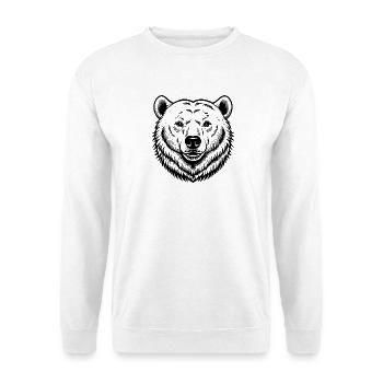 Eisbär - Unisex Pullover - Weiß - Vorne - Alina (178cm) & Michal (187cm)
