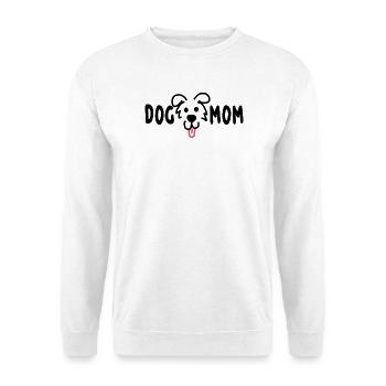 Hund Dog Mom - Unisex Pullover - Weiß - Vorne - Alina (178cm) & Michal (187cm)