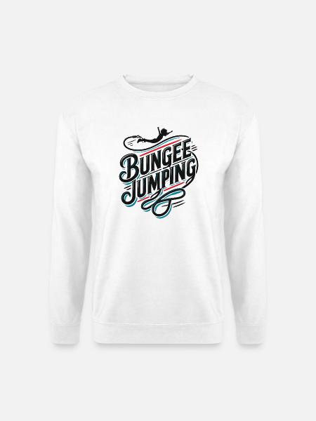 Bungee Jumper Geschenkidee, Bungy Jumps, Bungee - Unisex Pullover - Weiß