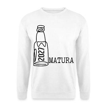 Abschluss Party 2027 Matura - Unisex Pullover - Weiß - Vorne - Alina (178cm) & Michal (187cm)