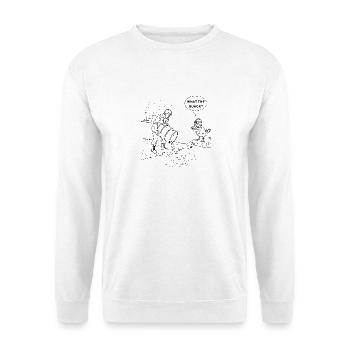 What the Quack? - Unisex Pullover - Weiß - Vorne - Alina (178cm) & Michal (187cm)