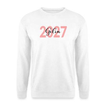Türkische Braut Gelin 2027 - Unisex Pullover - Weiß - Vorne - Alina (178cm) & Michal (187cm)