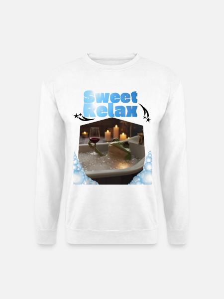 Sweet_Relax_-4500_x_5400_px- - Unisex Pullover - Weiß