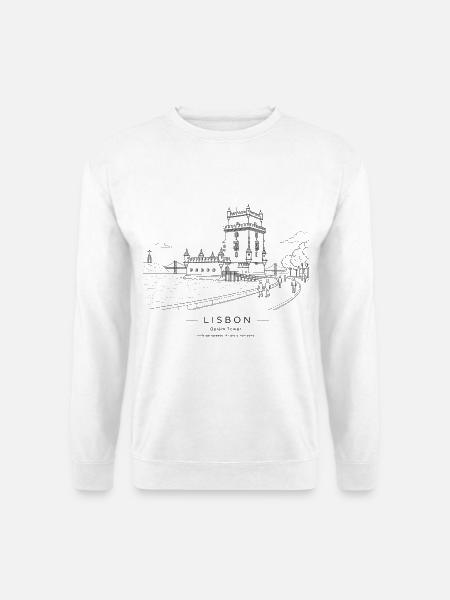 Lissabonner Belem-Turm - Unisex Pullover - Weiß