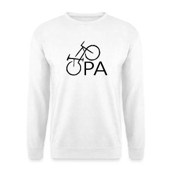 Opa, Großvater, bester Opa, Opa Fahrrad, Radfahren - Unisex Pullover - Weiß - Vorne - Alina (178cm) & Michal (187cm)