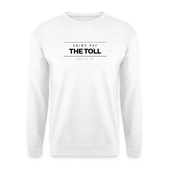 BMX - Shins Pay The Toll - Fahrrad - Unisex Pullover - Weiß - Vorne - Alina (178cm) & Michal (187cm)