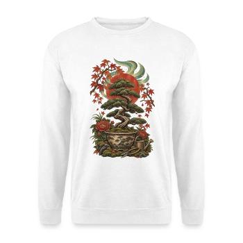 Japanische Bonsai Master Schnittscheren - Unisex Pullover - Weiß - Vorne - Alina (178cm) & Michal (187cm)