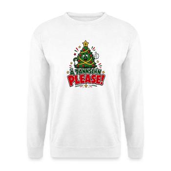 Ä Tännsch'n Please – Weihnachtsmarkt Party - Unisex Pullover - Weiß - Vorne - Alina (178cm) & Michal (187cm)