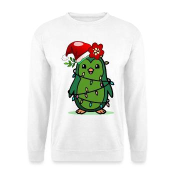 Christmas Kids Pinguin - Unisex Pullover - Weiß - Vorne - Alina (178cm) & Michal (187cm)