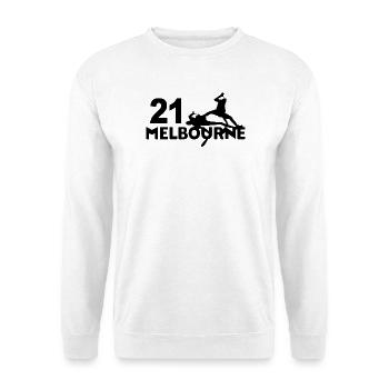 Tennisspieler 21, Melbourne, Australien - Unisex Pullover - Weiß - Vorne - Alina (178cm) & Michal (187cm)