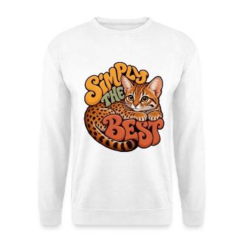Rostfleck-Katze - Unisex Pullover - Weiß - Vorne - Alina (178cm) & Michal (187cm)