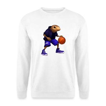 Maulwurf Basketball - Unisex Pullover - Weiß - Vorne - Alina (178cm) & Michal (187cm)