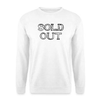 Sold Out Schriftzug handgezeichnet - Unisex Pullover - Weiß - Vorne - Alina (178cm) & Michal (187cm)