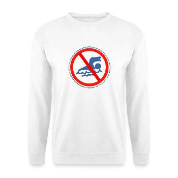 schwimmingpool verbotsschild spanien  - Unisex Pullover - Weiß - Vorne - Alina (178cm) & Michal (187cm)
