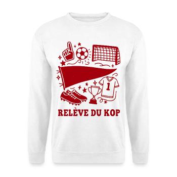 Baby-Fußball-Nachfolge des Kop - Unisex Pullover - Weiß - Vorne - Alina (178cm) & Michal (187cm)