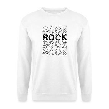Gesteinstypografie - Unisex Pullover - Weiß - Vorne - Alina (178cm) & Michal (187cm)