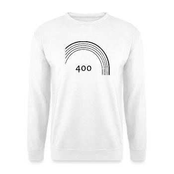 400 Meter Laufbahn - Unisex Pullover - Weiß - Vorne - Alina (178cm) & Michal (187cm)