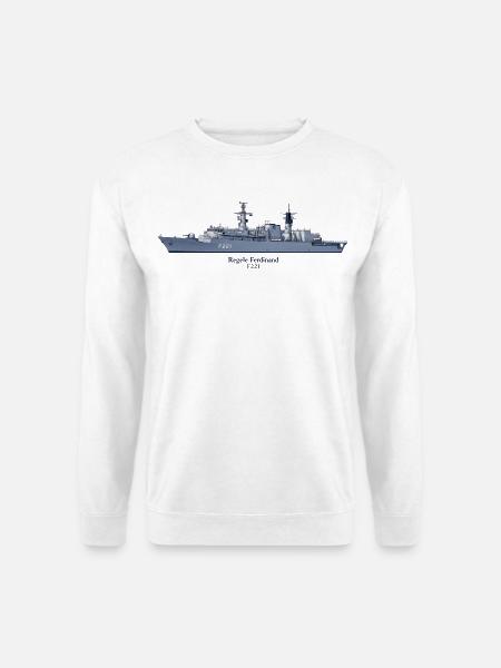 Regele Ferdinand F221 – Technisches Schiffsprofil - Unisex Pullover - Weiß