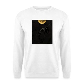 Mondtanz Silhouette - Unisex Pullover - Weiß - Vorne - Alina (178cm) & Michal (187cm)