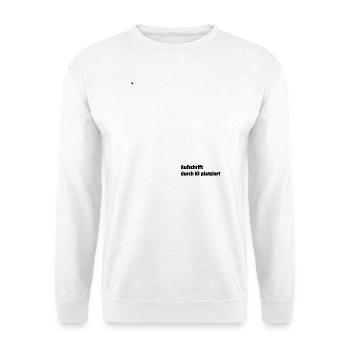 durch KI platziert - Unisex Pullover - Weiß - Vorne - Alina (178cm) & Michal (187cm)