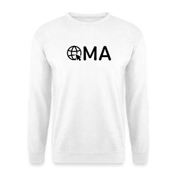 Oma mit Internet-Symbol – Schwarz - Unisex Pullover - Weiß - Vorne - Alina (178cm) & Michal (187cm)