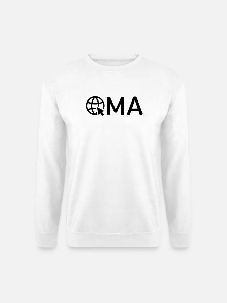 Oma mit Internet-Symbol – Schwarz - Unisex Pullover - Weiß