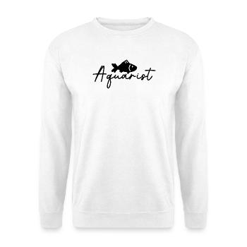 Aquarist Fisch - Unisex Pullover - Weiß - Vorne - Alina (178cm) & Michal (187cm)