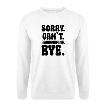 Aquascaping Spruch - Unisex Pullover - Weiß - Vorne - Alina (178cm) & Michal (187cm)