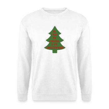 ALL I WANT FOR CHRISTMAS IS AFD VERBOTSVERFAHREN - Unisex Pullover - Weiß - Vorne - Alina (178cm) & Michal (187cm)