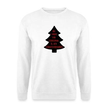 ALL I WANT FOR CHRISTMAS IS AFD VERBOTSVERFAHREN - Unisex Pullover - Weiß - Vorne - Alina (178cm) & Michal (187cm)