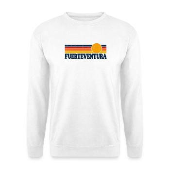 Fuerteventura Sonnenuntergang - Spanien - Kanaren - Unisex Pullover - Weiß - Vorne - Alina (178cm) & Michal (187cm)