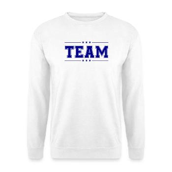 team_1 - Unisex Pullover - Weiß - Vorne - Alina (178cm) & Michal (187cm)