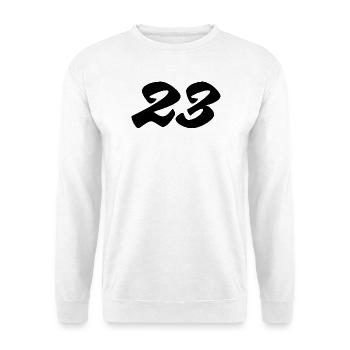 23- - Unisex Pullover - Weiß - Vorne - Alina (178cm) & Michal (187cm)