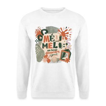 Mish-mash – Eine schöne Unordnung - Unisex Pullover - Weiß - Vorne - Alina (178cm) & Michal (187cm)