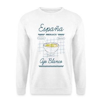 Weißer Knoblauch - Unisex Pullover - Weiß - Vorne - Alina (178cm) & Michal (187cm)