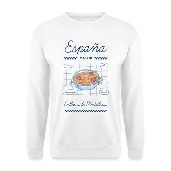Madrider Kutteln - Unisex Pullover - Weiß - Vorne - Alina (178cm) & Michal (187cm)
