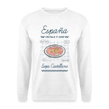 Kastilische Suppe - Unisex Pullover - Weiß - Vorne - Alina (178cm) & Michal (187cm)