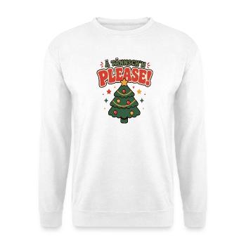 Ä Tännsch'n Please – Advent Crew - Unisex Pullover - Weiß - Vorne - Alina (178cm) & Michal (187cm)