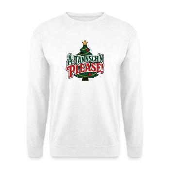 Ä Tännsch'n Please – Christmas Vibes - Unisex Pullover - Weiß - Vorne - Alina (178cm) & Michal (187cm)