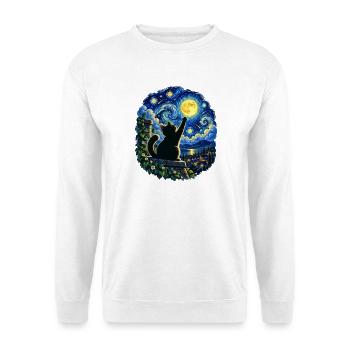 Mondnacht Katzensprung - Unisex Pullover - Weiß - Vorne - Alina (178cm) & Michal (187cm)