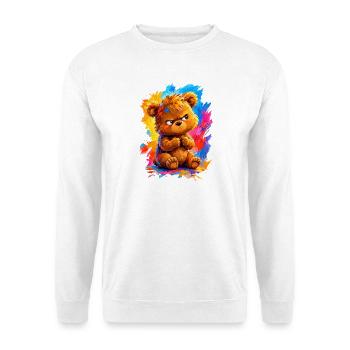 Teddy - Unisex Pullover - Weiß - Vorne - Alina (178cm) & Michal (187cm)