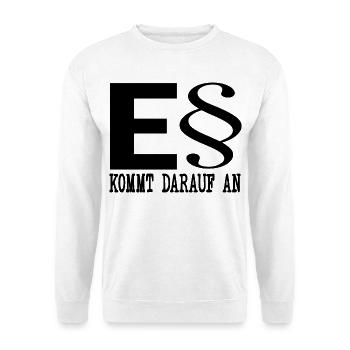 Jura Studium, Recht Gesetze - Unisex Pullover - Weiß - Vorne - Alina (178cm) & Michal (187cm)