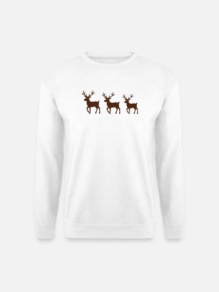 Süßes Rentier Weihnachten Weihnachtsgeschenk - Unisex Pullover - Weiß