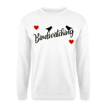 Vögel zur Vogelbeobachtung - Unisex Pullover - Weiß - Vorne - Alina (178cm) & Michal (187cm)