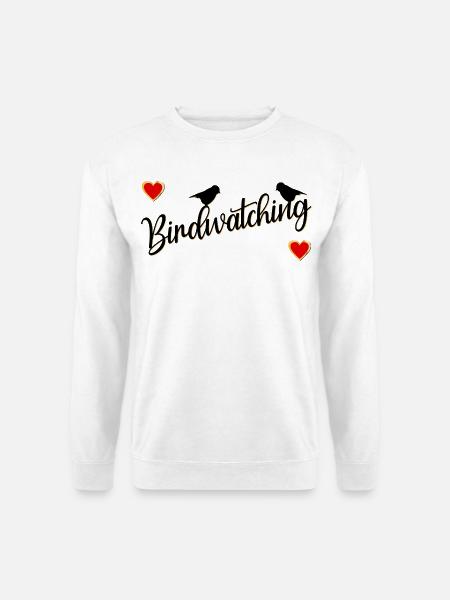 Vögel zur Vogelbeobachtung - Unisex Pullover - Weiß