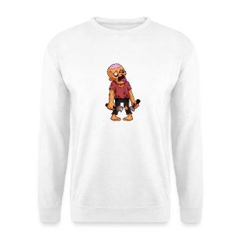 Kaffee-Zombie – Barista Siebträger Espresso Zombie - Unisex Pullover - Weiß - Vorne - Alina (178cm) & Michal (187cm)
