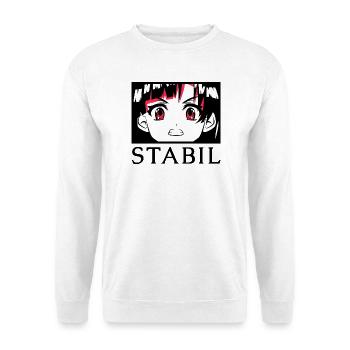 STABIL - ANIME - Unisex Pullover - Weiß - Vorne - Alina (178cm) & Michal (187cm)