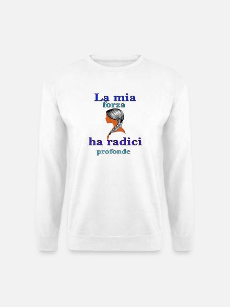 Tiefe Wurzeln – Weibliche Stärke - Unisex Pullover - Weiß
