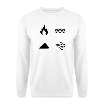 Elemente Elements - Unisex Pullover - Weiß - Vorne - Alina (178cm) & Michal (187cm)